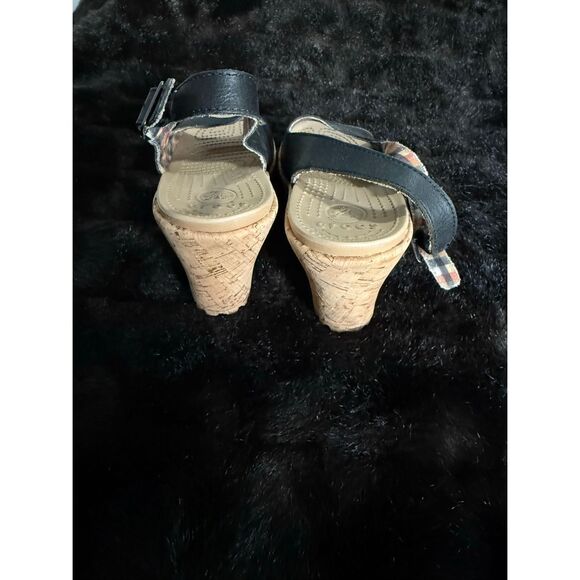 Crocs Women Shoe A Leigh Size 9 Wedge Heel Slingback Sandal espadrille - Picture 5 of 5